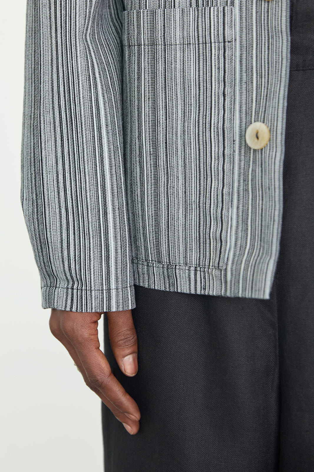 OAK STRIPED COTTON OVERSHIRT