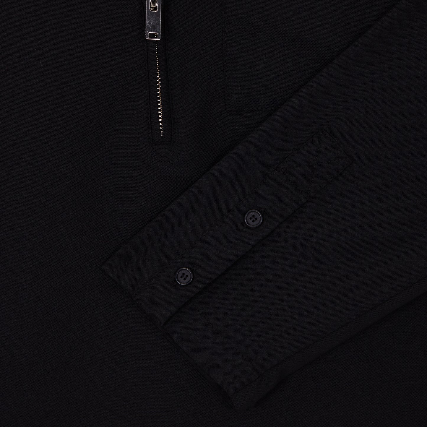 TROPICAL WOOL BLACK POLO