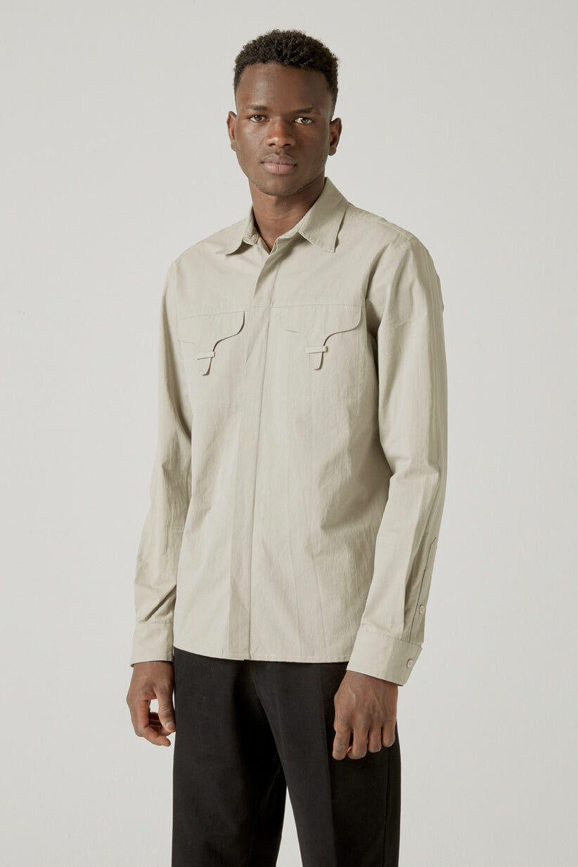 DUST BEIGE COTTON SHIRT