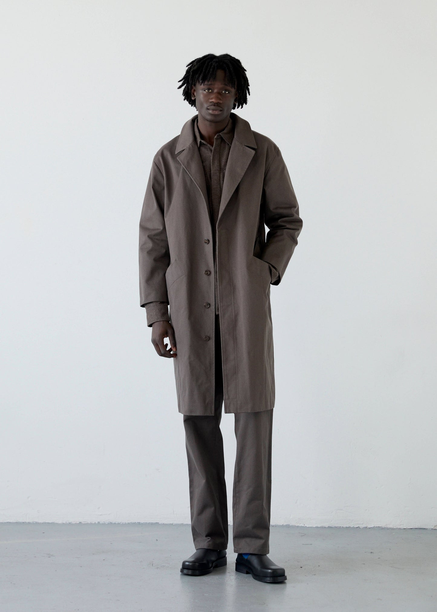 BRUCK STONE BROWN COTTON COAT