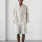 MARTINIQUE ZIP LINEN BOMBER JACKET