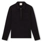 MILK KNITTED BLACK WOOL POLO