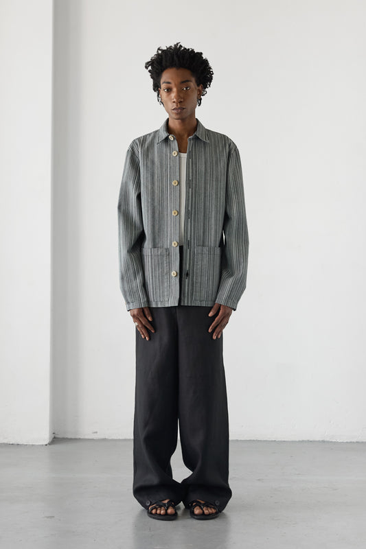 OAK STRIPED COTTON OVERSHIRT