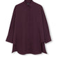 YARA PURPLE TROPICAL WOOL LONG SHIRT