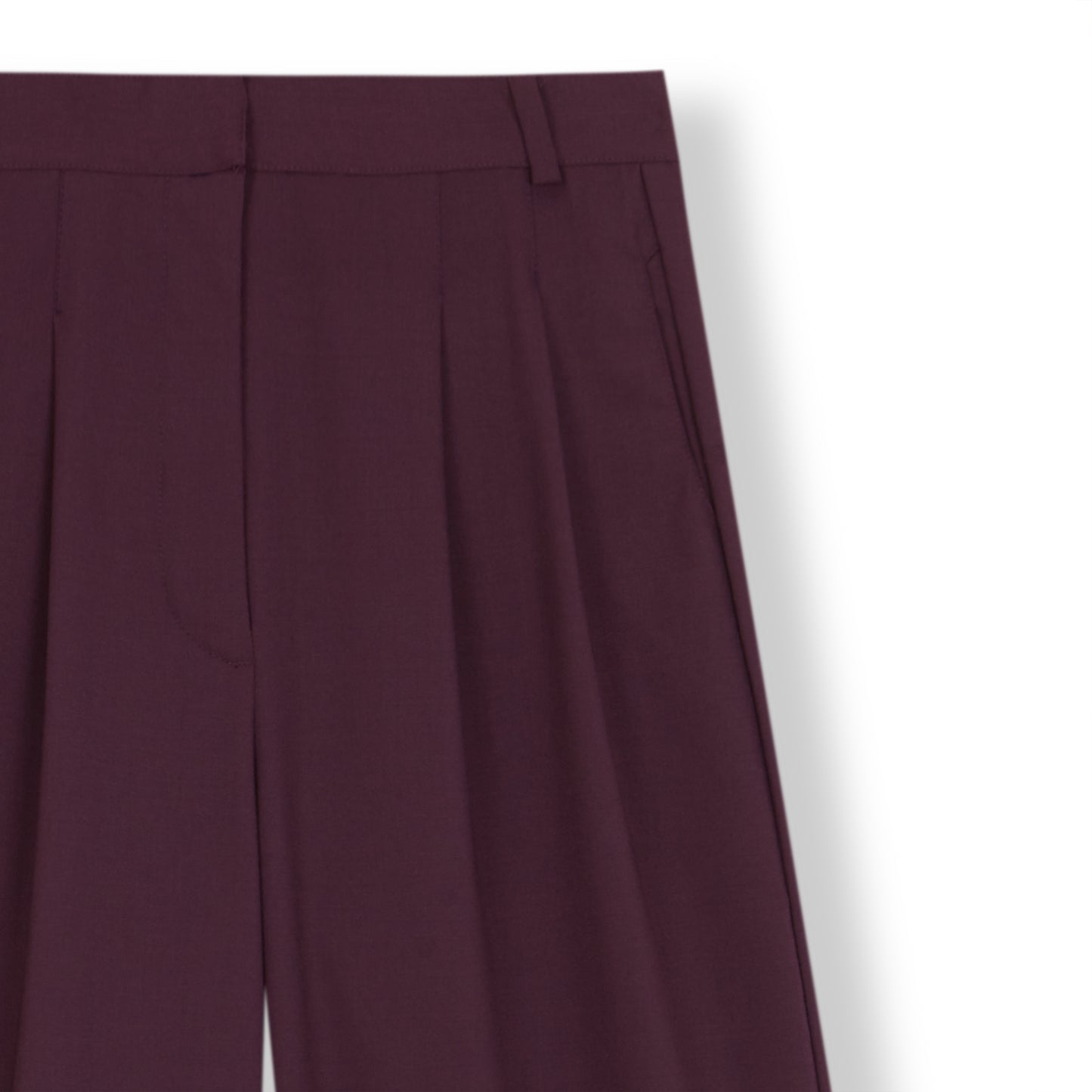TROPICAL PURPLE WOOL PANTS