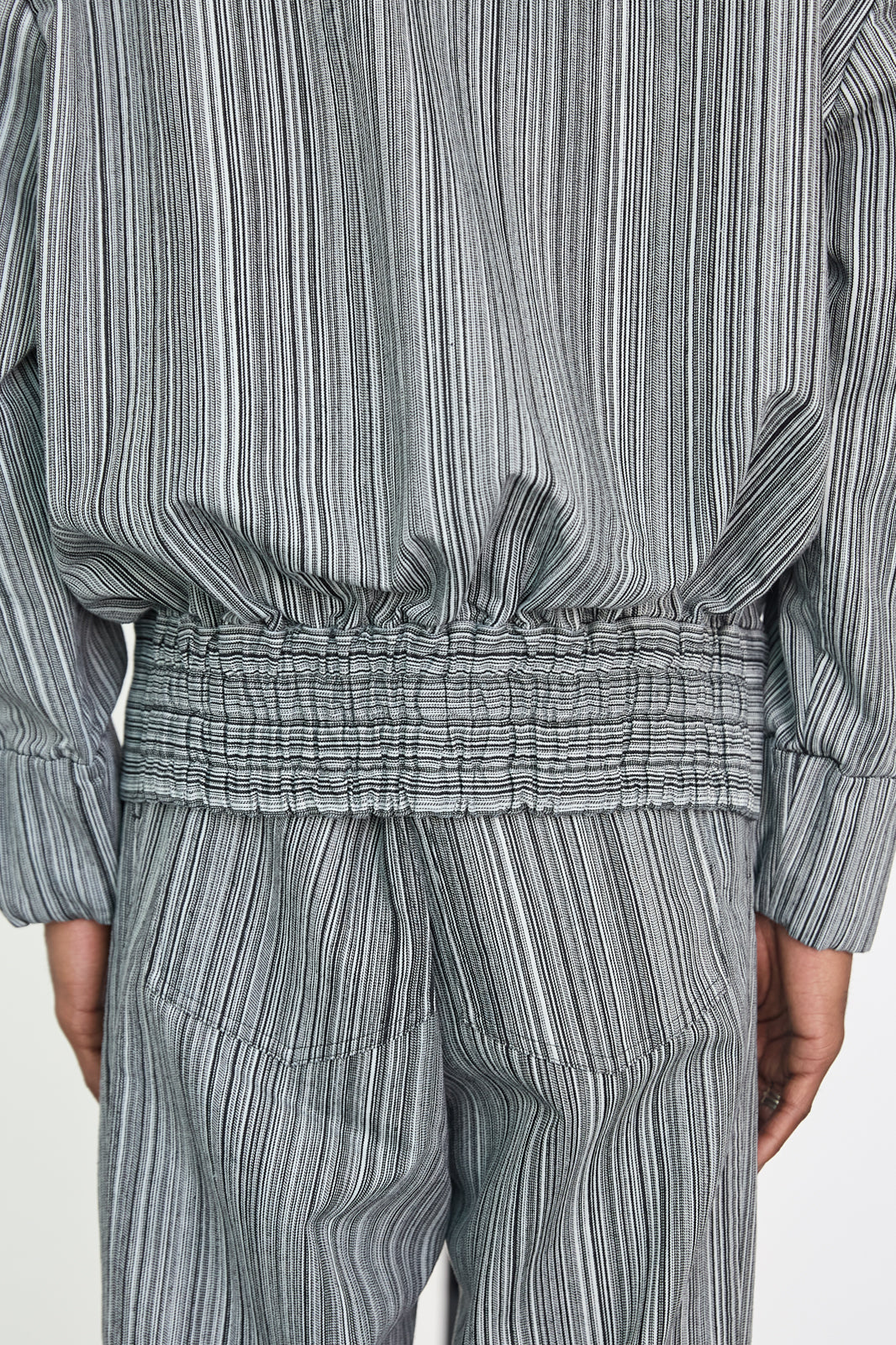 YEN STRIPED COTTON BOMBER