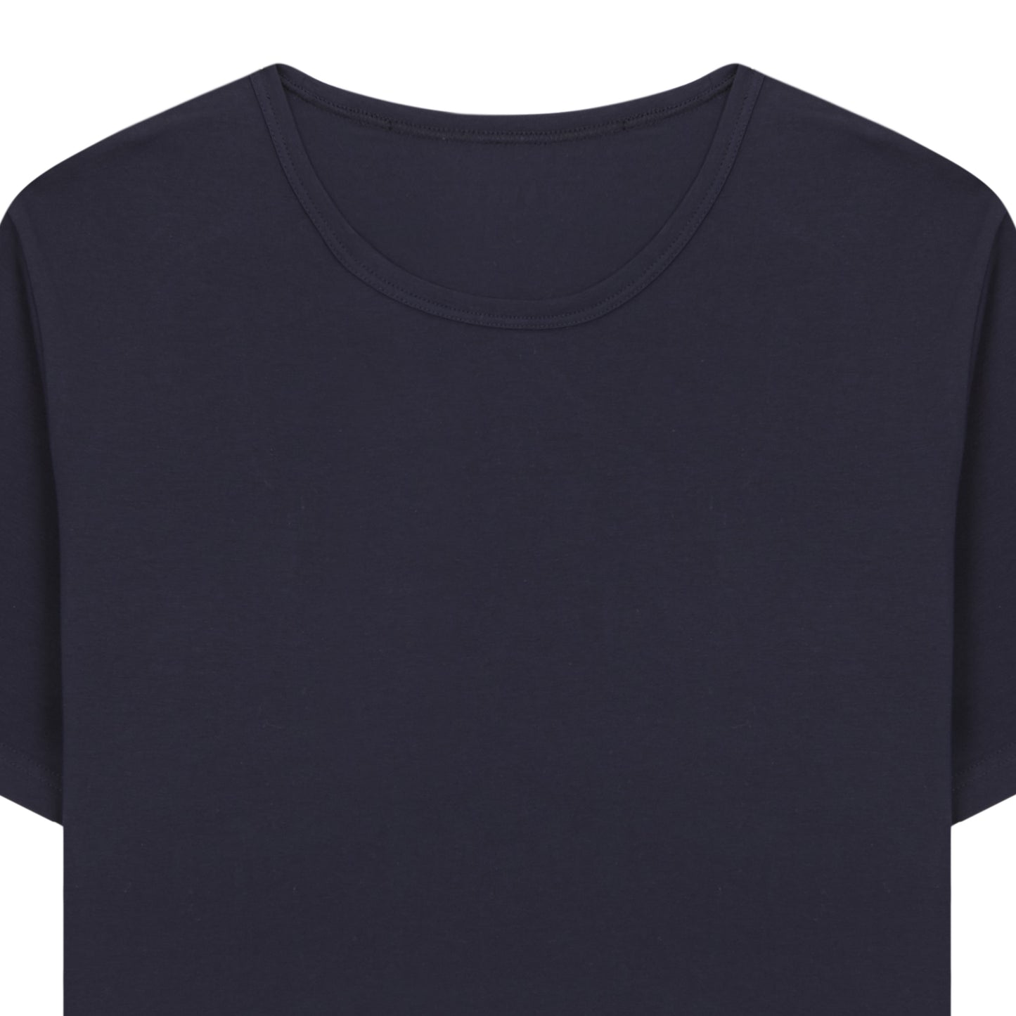 SIGNATURE DARK BLUE COTTON T-SHIRT