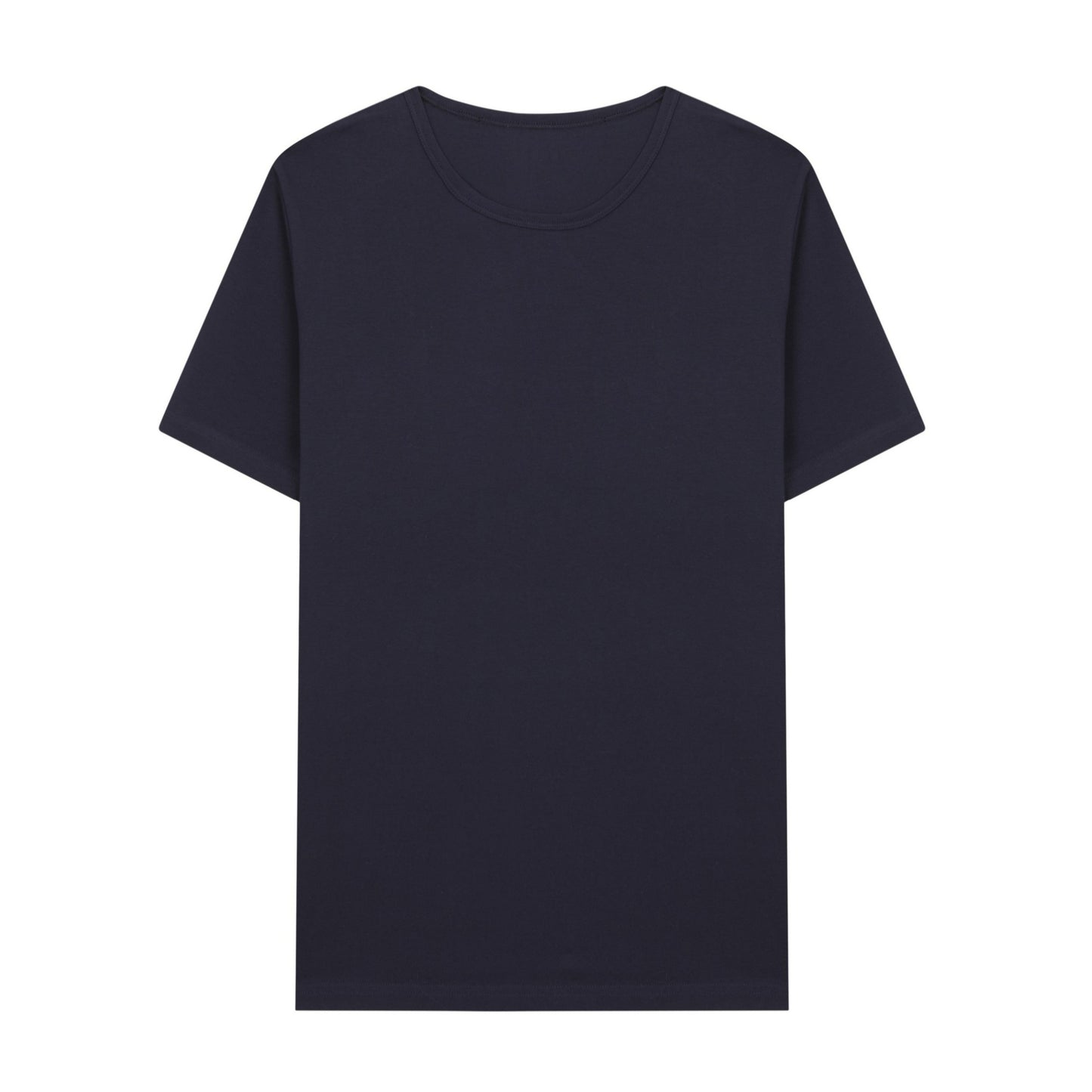 SIGNATURE DARK BLUE COTTON T-SHIRT