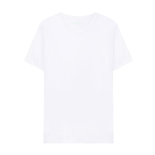 SIGNATURE WHITE COTTON T-SHIRT